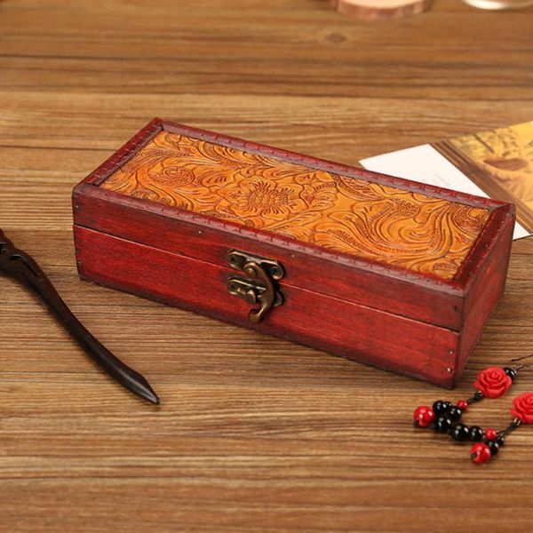 

storage bottles & jars vintage wooden box creative jewelry retro packaging delicate cosmetics container for party home bedroom