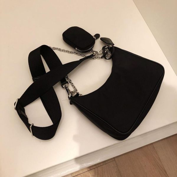 

crossbody handbags women bags black single shoulder bag waterproof oxford textile messenger simple female chain sac a main totes