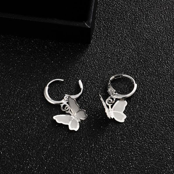 

dangle & chandelier long tassel butterfly drop earrings silver color 2021 fashion hanging women summer jewelry girls party gift