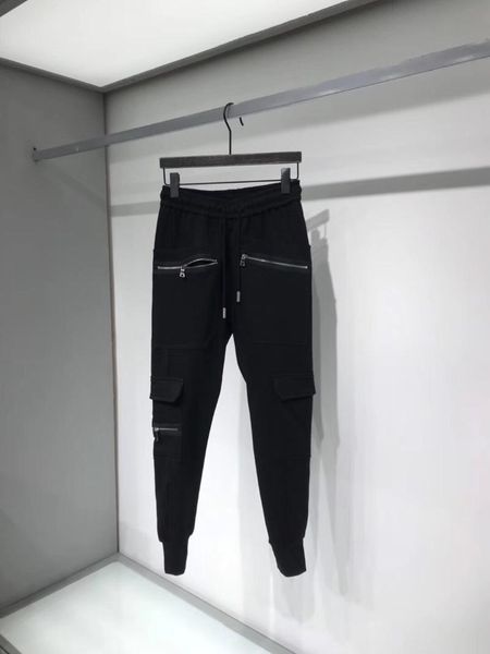 

fashion men's pants 2021 runway luxury european design party style clothing, Black