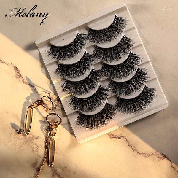 

pair half false eyelashes natural lashes faux silk eye dramatic volume fake makeup eyelash extension1