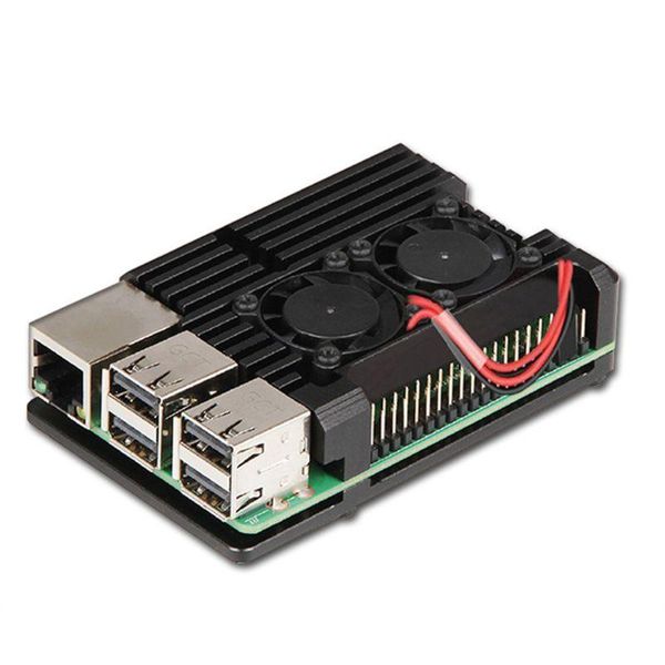 

fans & coolings aluminum alloy radiator protective case metal cooling shell for raspberry pi 3 model b/b+/2b accessories