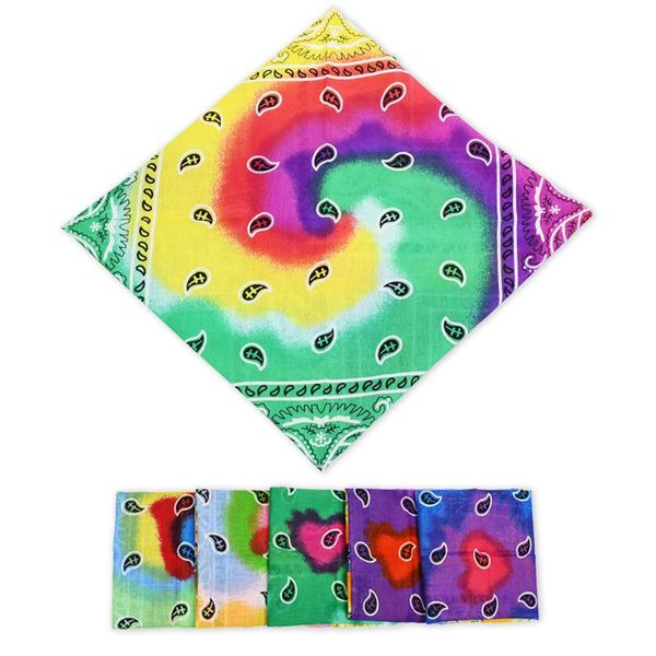 

scarves novelty tie dye bandanas cotton paisley cowboy scarfs headband for men and women hair handkerchief paÃ±uelo cabeza, Blue;gray