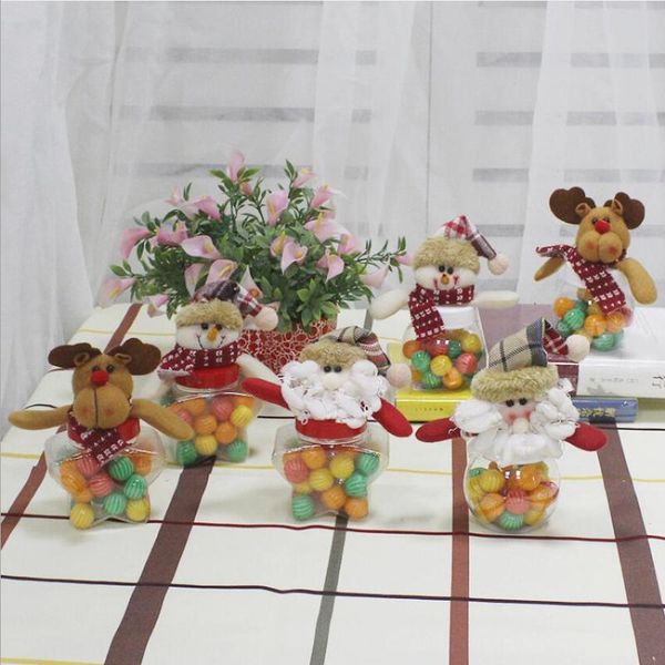 

christmas decorations 3pcs year candy jar small cut sweet tin santa snowman elk design promotion gift box chritams
