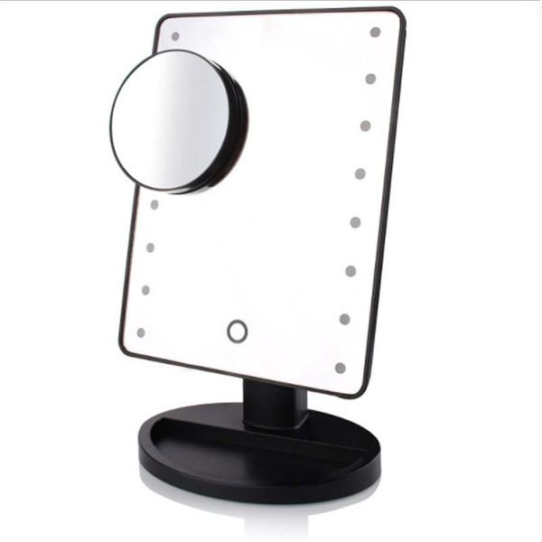 

compact mirrors makeup mirror with 16 leds cosmetic touch dimmer switch battery operated vanity stand for tabletop