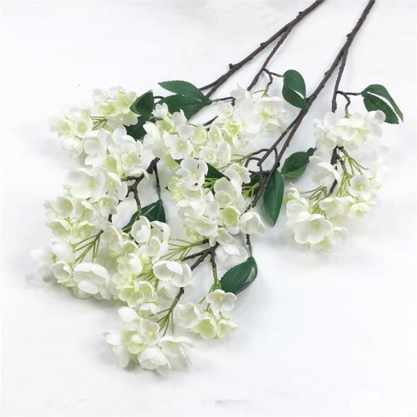 

decorative flowers & wreaths 10pcs fake long stem apple blossom (3 stems/piece) 37.8" length simulation peach for home artificial