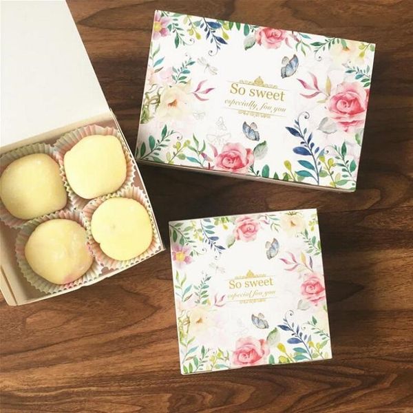 

gift wrap 20pcs/lot box chocolate paper packages wedding favors and gifts birthday party cake cajas de carton 21x14x5cm