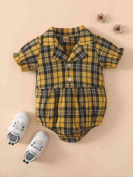

baby tartan puff sleeve shirt bodysuit she, Blue