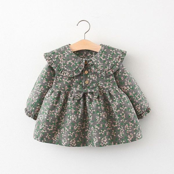 

girl's dresses 2021 spring autumn baby girl clothes flower dress toddler for girls borns, Red;yellow