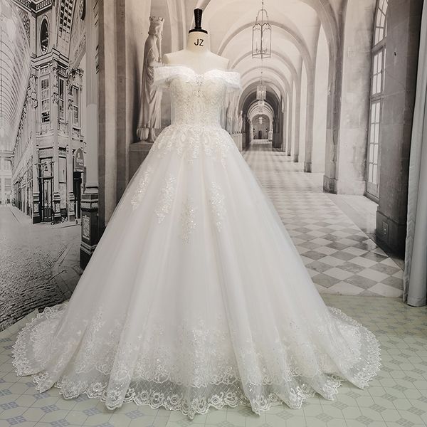 Nuovo stile Abiti da sposa per damigelle Donne eleganti Principessa Elegante floreale Soffice abito da sposa romantico vintage modesto