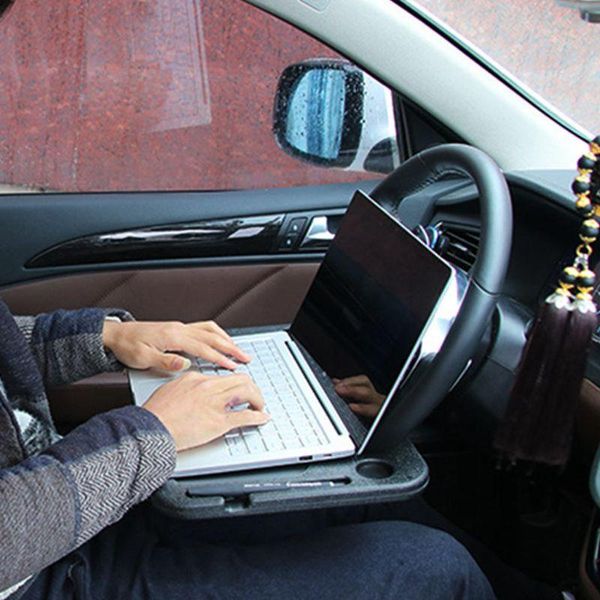 

car organizer steering wheel table desk coffee holder lapuniversal portable eat tray 40gf
