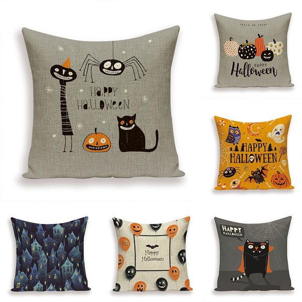 

cushion/decorative pillow halloween cover decorative cases pillowcase horror pumpkin cat 45*45cm cushion covers