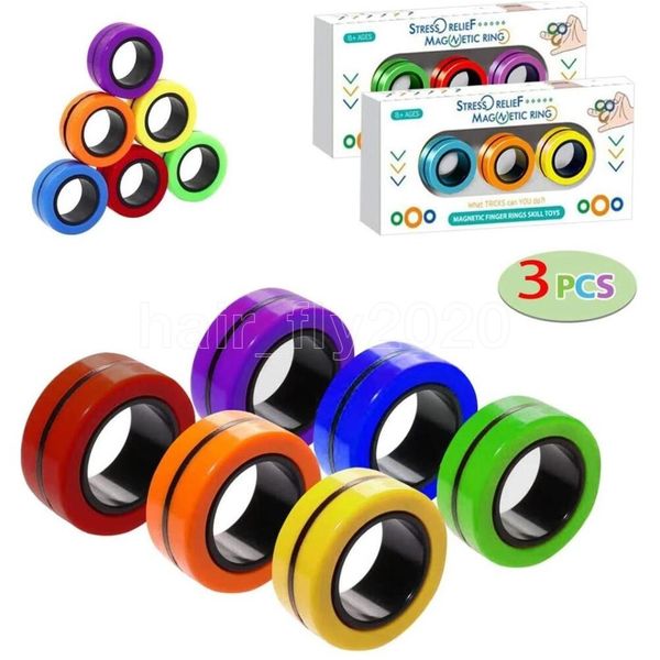 

novelty edc finger fidget spinner ring unzip bracelet fingertip rotating spinner gyro stress relief spinner magnetic decompression toys