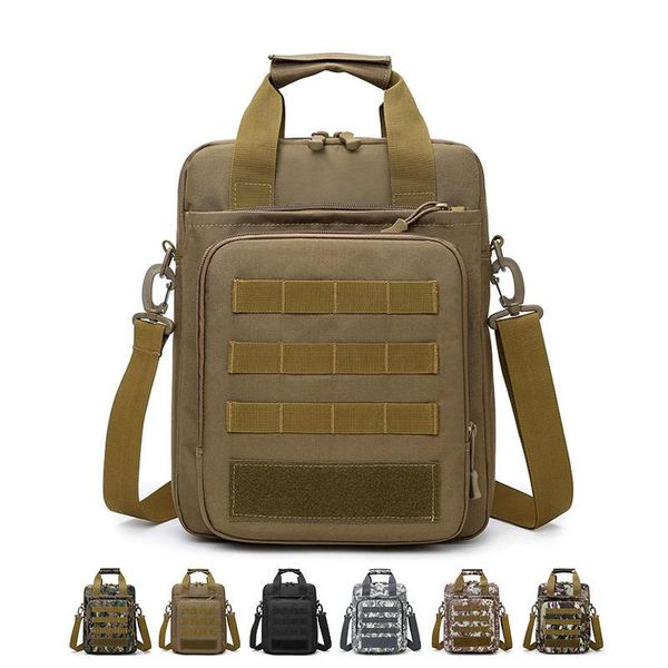

men tactical handbag lapmilitary bag shoulder crossbody bags camouflage molle hunting camping hiking sports outdoor