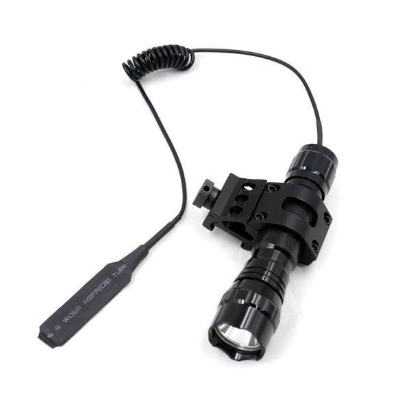 

hunting led cree green/blue/red light wf-501b + remote pressure switch+ gun mount flashlights torches