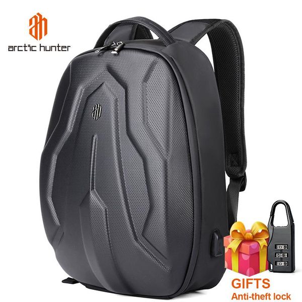 

backpack arctic 2021 mens hard shell fashion waterproof male usb charging school bags college men travel mochila