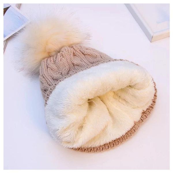 

beanies women's casual winter hat pompom girls hip hop knitted caps ski warmer knit skullies bonnets for lady