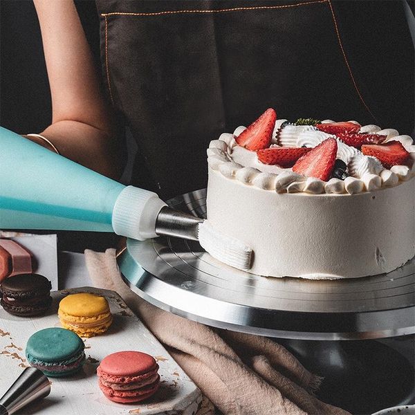 

aluminum alloy cake stand baking tool 9 12 inch mounted cream table turntable rotating base turn decorating & pastry tools
