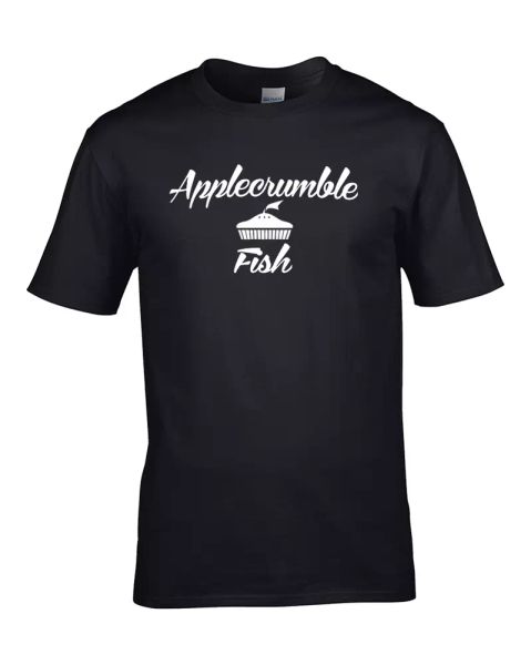 

applecrumble & fish 3 - designer fashion label parody funny men's t shirt, White;black