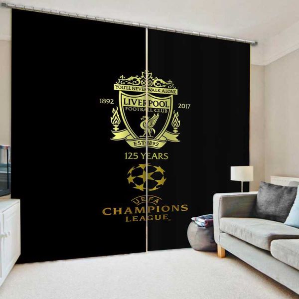 

printed window blacout curtain the living room bedroom black background drapes modern &