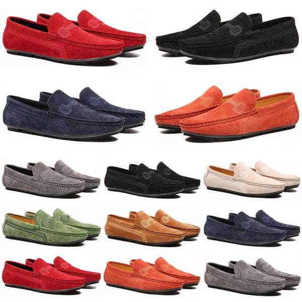 

2021 luxury men casual shoes black grey loafers outdoor flat slip on fashion mens trainers sneakers size 40-47 color18