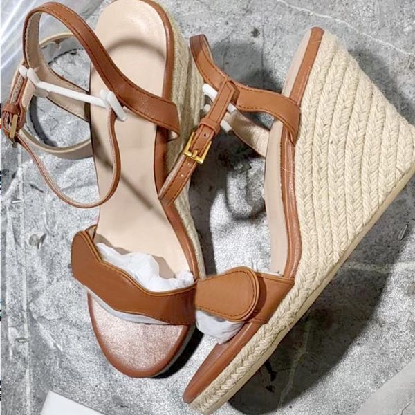 

women's luxury leather sandals heels shoe shoes espadrille high designer with 8-13cm ankle box sandal summer strap wedding pl epud, Black