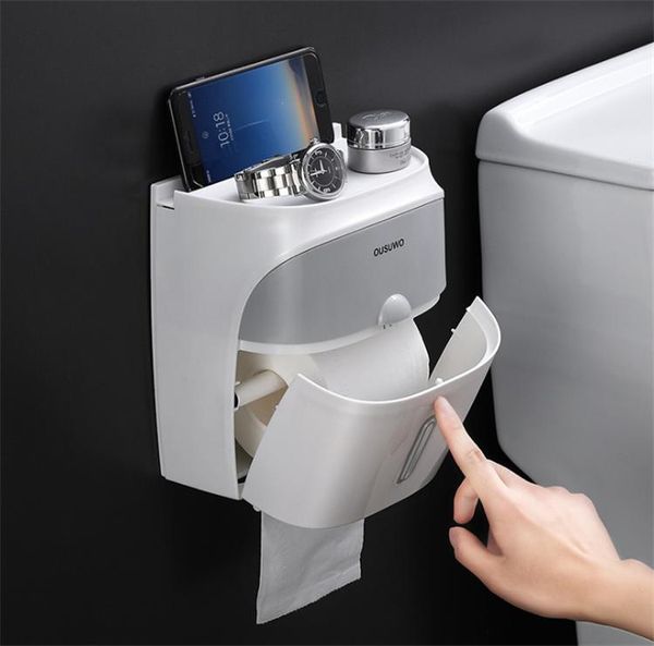 

toilet paper holders bathroom roll tube rack storage box holder wall mounted shelf tissue tray