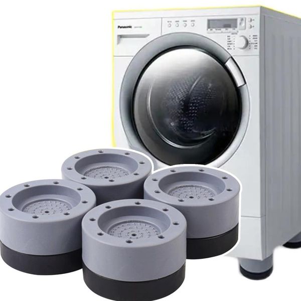 

bath accessory set 4pcs washing machine anti-vibration feet heavy duty washer dryer pad furniture non slip raise height floor protectors mat
