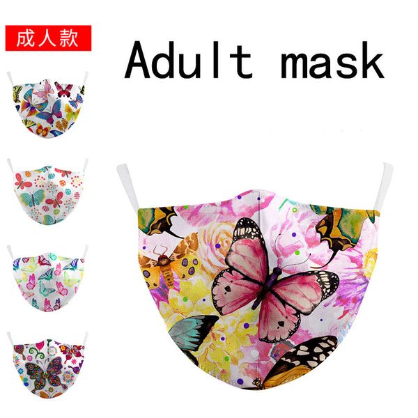 

trend fashion butterfly printing digital mask hanging ear adjustable
