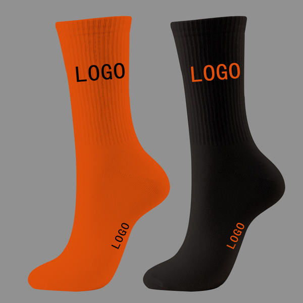 

men's socks custom logo women men embroidery cycling sports low moq, Black