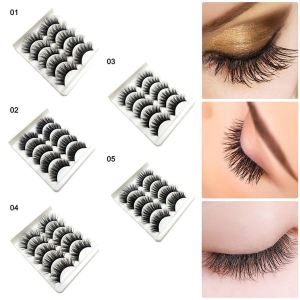 

false eyelashes 5/10 pairs eyelashs 3d faux mink thick handmade lashes volume soft fake eyeaccessory