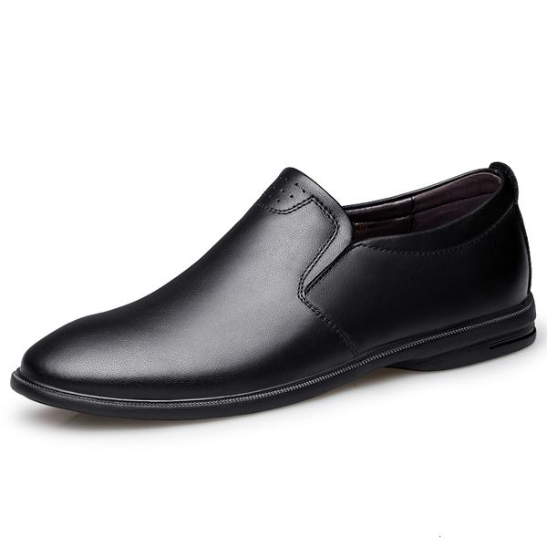 

dress shoes genuine leather shoes, casual high-end, plus-sized, 37-to-47 footwear, breathable shoes for men, efz5, Black