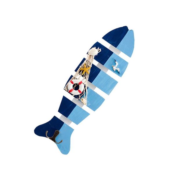 

fishing hooks 1pc mediterranean style living room wall hook fish shaped wall-mounted