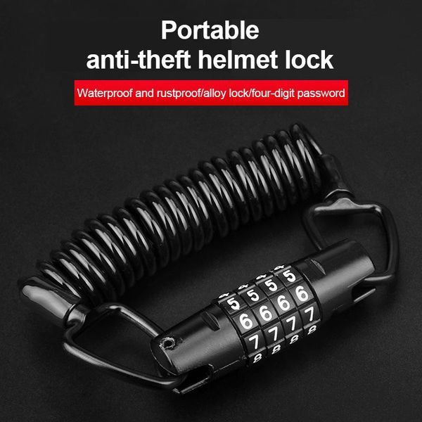 

bike locks bicycle password lock anti-theft mini helmet portable mountain road wire accessories