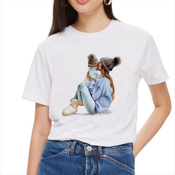 

clothes 90s fashion kawaii women super mom print short sleeved o neck vintage ullzang harajuku tees, White