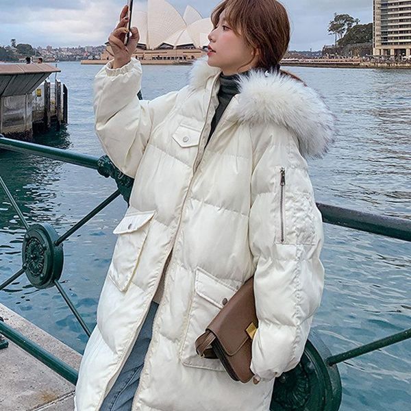 

women's down & parkas winter 2021 padded jacket women mid-length loose long thick korean, Black