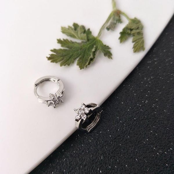 

hoop & huggie the korean version jewelry earrings circle earrring sweet snowflake snow flower, Golden;silver
