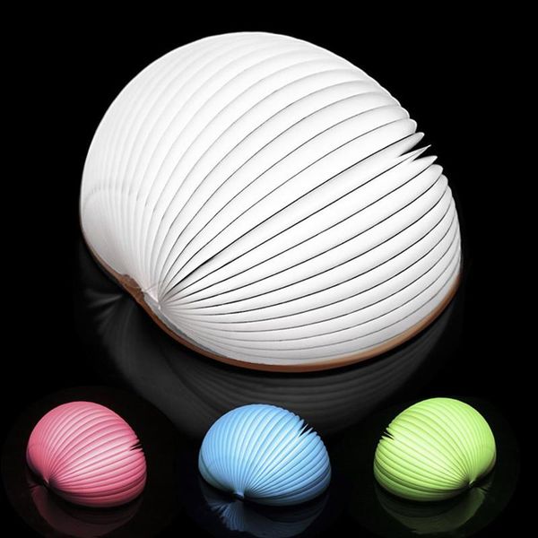 

book lights led light pu cover portable bedroom children night creative home decor7colors remote control table lamp novelty gifts