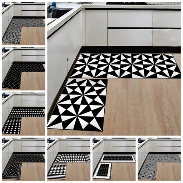 

bath mats nordic geometric printing non-slip washable front entrance door floor hallway carpet rug kitchen bathroom combination pads