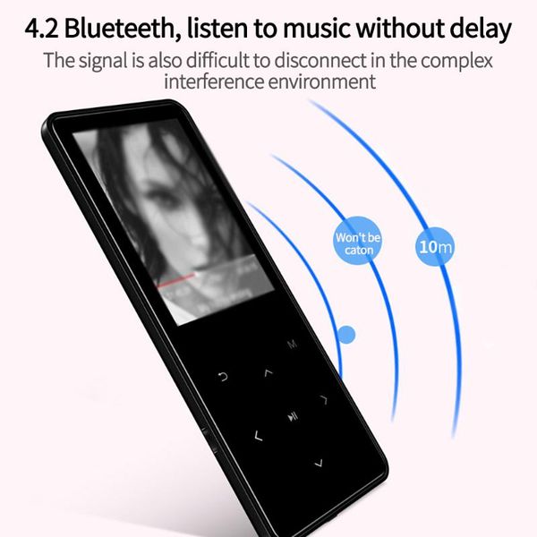 

music player version bluetooth with big screen and built-in 8gb portable walkman fm clock speaker mp3 & mp4 players