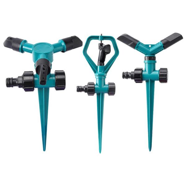 

watering equipments 1 set of 3pcs floor inserted lawn sprinkler garden automatic rotary nozzle equipment gardening irrigation tool