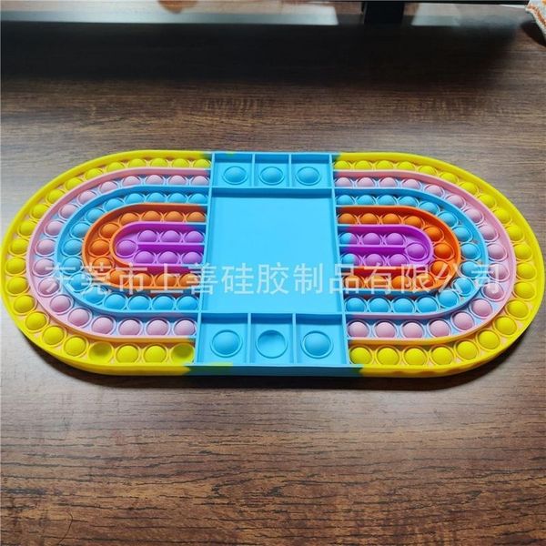 

dhl 40*20cm runway fidget toys push it bubble sensory autism special needs stress reliever squeeze decompression toy for kids family