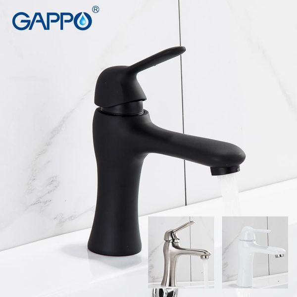 

bathroom sink faucets gappo basin black white stainless steel faucet waterfall taps mixers deck mounted