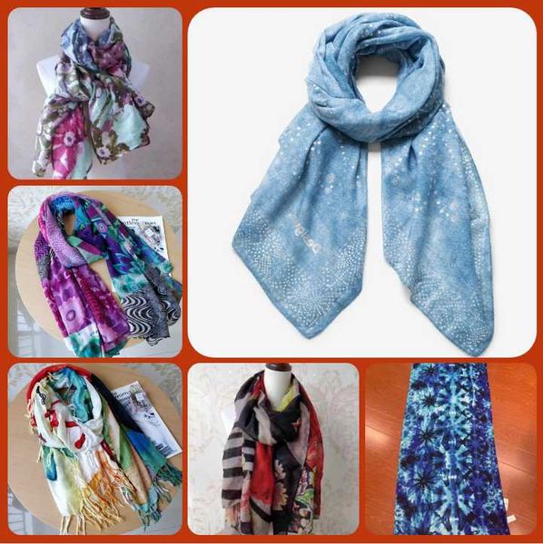 

scarves spanish ladies fashion scarf printing embroidery shawl sunscreen beach towel cashmere long, Blue;gray