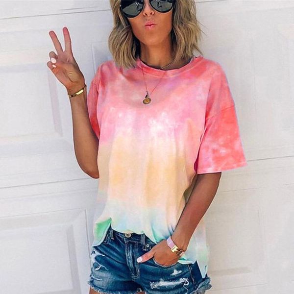 

women's t-shirt fashionable short style women large size 4xl 5xl summer casual tshirt girl gradual change printing tee ladies, White