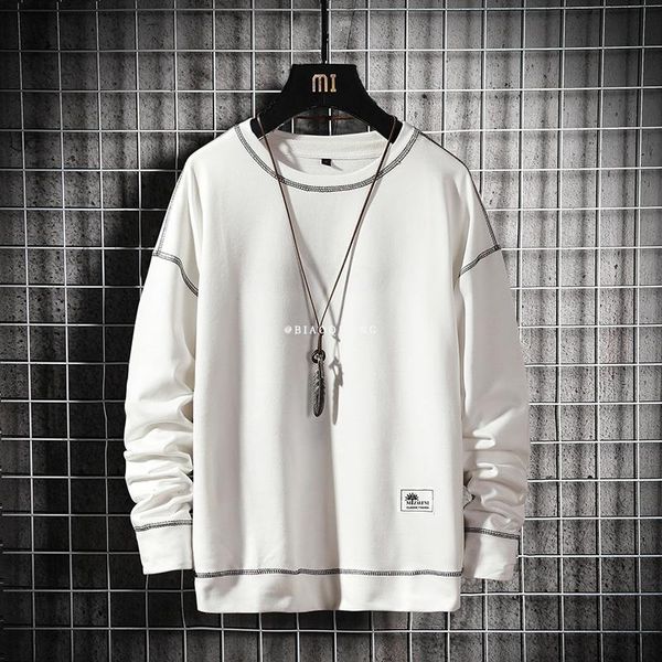 

men's hoodies & sweatshirts 2021 solid color black white sweatshirt punk spring autumn hoody casual streetwear clothes