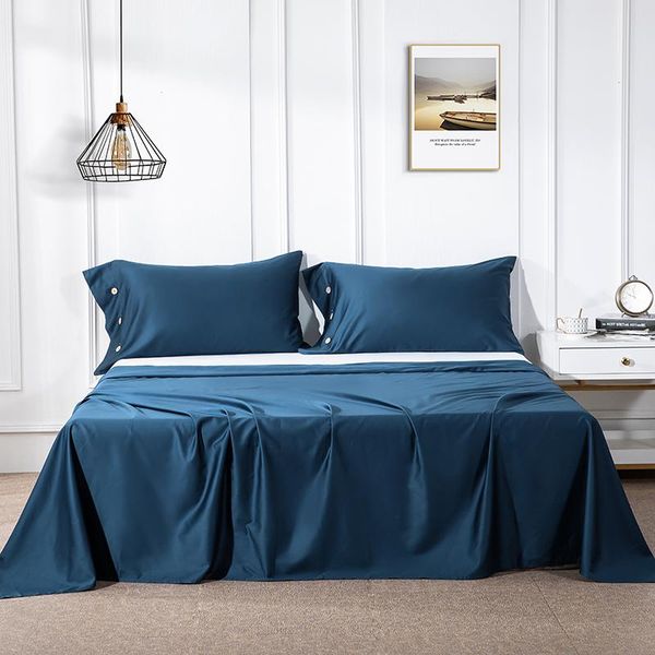 

egyptian cotton flat bed sheet sheets twin king  size lines tribute satin solid color right-angle bedding sets