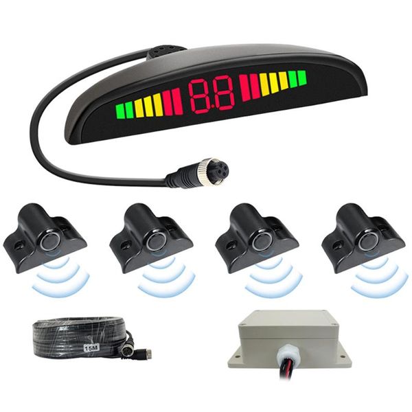 

car rear view cameras& parking sensors led sensor for heavy duty trucks and special vehicles bus alarm monitoring detector system range 0.5~
