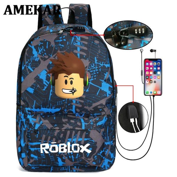 

school bags thunder backpack usb anti-theft women bagpack canvas student for boy girl children bag teenagers schoolbags zipper 30cm