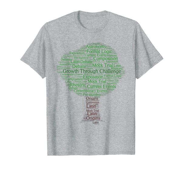 

growth through challenge - classical education t-shirt, White;black